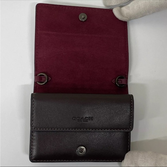 Coach Floral Print Wallet - Brown and Pink Crossbody - Picture 11 of 16